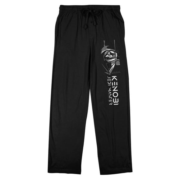 Star Wars: Obi-Wan VS Vader Men's Black Sleep Pajama Pants-Medium