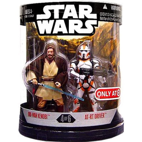Star Wars Order 66 2007 Obi-Wan & AT-RT Driver Action Figure 2-Pack