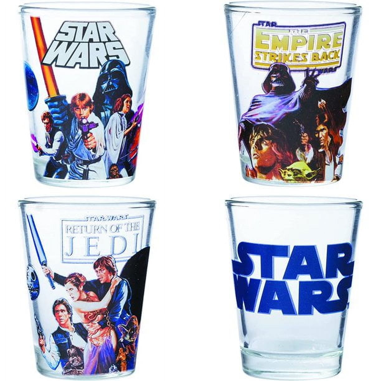 Silver Buffalo Star Wars Holiday 1.5-Ounce Mini Shot Glasses | Set of 4