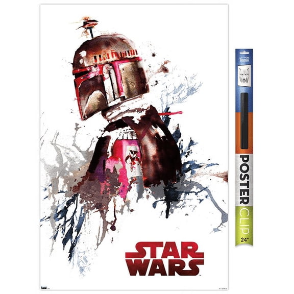 Star Wars: Original Trilogy - Boba Fett Watercolor Wall Poster, 22.375" x 34"