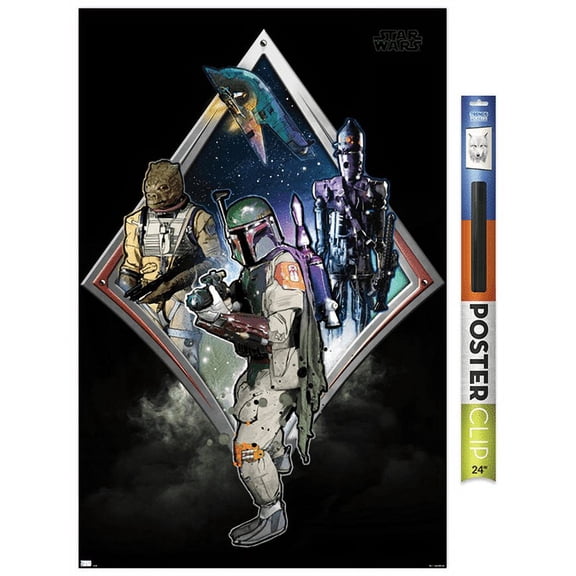 Star Wars: Original Trilogy - Bounty Hunters Badge Wall Poster, 22.375" x 34"