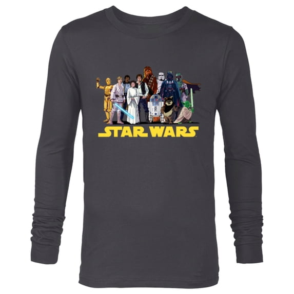 Star Wars Original Trilogy Character Group Matching - Long Sleeve T-Shirt for Men - Customized-Charcoal Heather