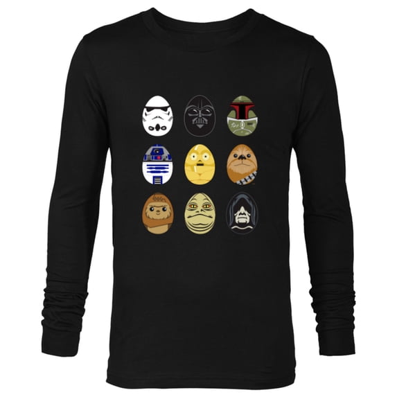 Star Wars Original Trilogy Classic Characters Easter Eggs - Long Sleeve T-Shirt for Men - Customized-Black