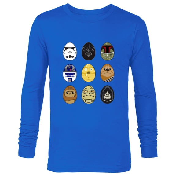 Star Wars Original Trilogy Classic Characters Easter Eggs - Long Sleeve T-Shirt for Men - Customized-Navy