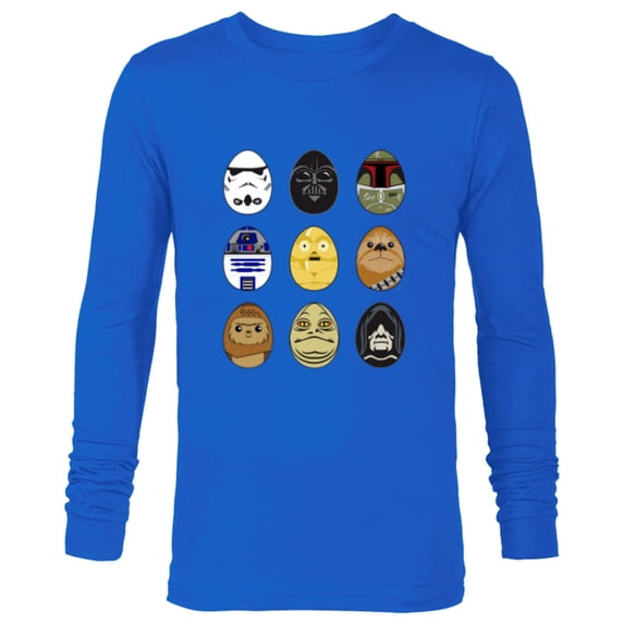 Star Wars Original Trilogy Classic Characters Easter Eggs - Long Sleeve T-Shirt for Men - Customized-Navy