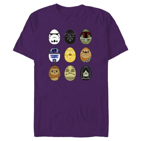 Star Wars Original Trilogy Classic Characters Easter Eggs - Short Sleeve Blended T-Shirt for Adults - Customized-Purple