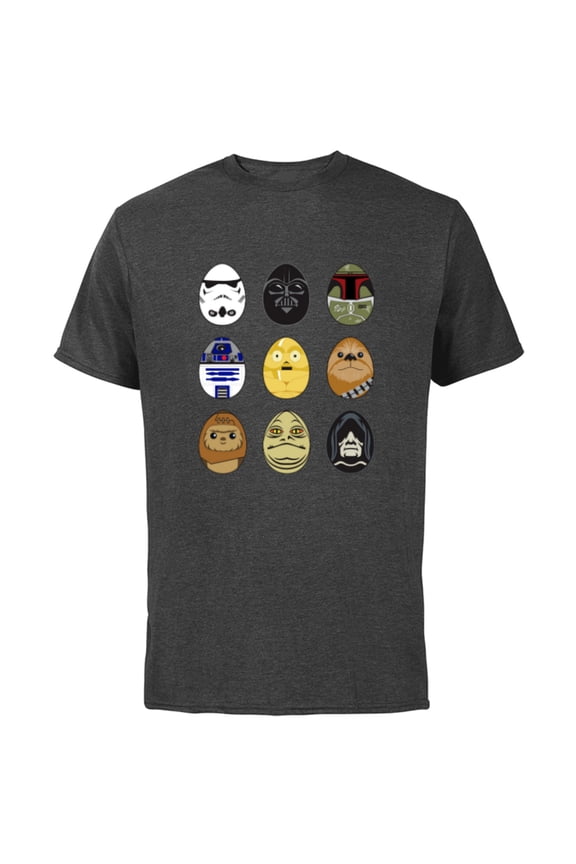 Original Trilogy Classic Characters Easter Eggs - Short Sleeve Cotton T-Shirt for Adults - Customized-Charcoal