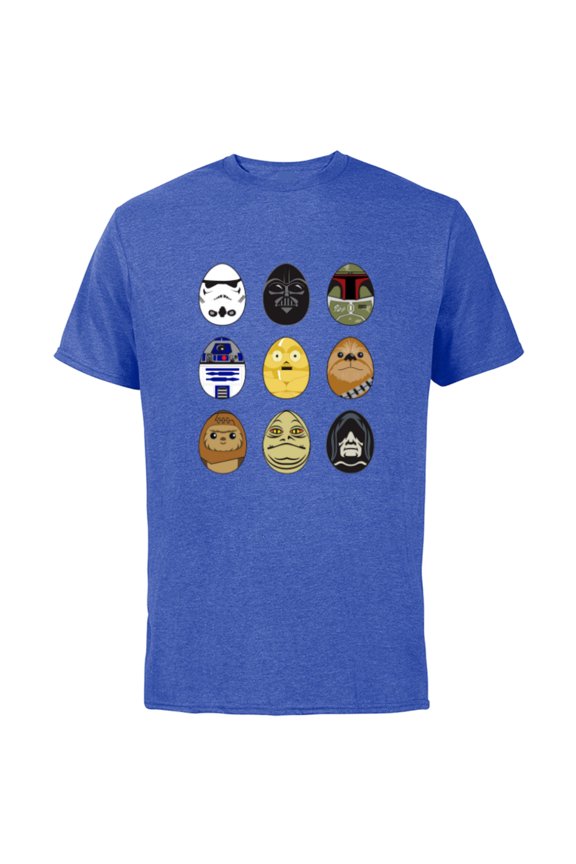 Original Trilogy Classic Characters Easter Eggs - Short Sleeve Cotton T-Shirt for Adults - Customized-Royal Heather