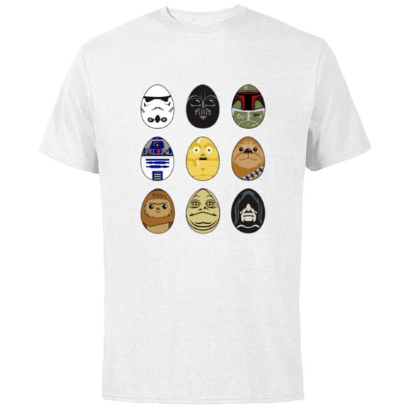 Star Wars Original Trilogy Classic Characters Easter Eggs - Short Sleeve Cotton T-Shirt for Adults - Customized-White