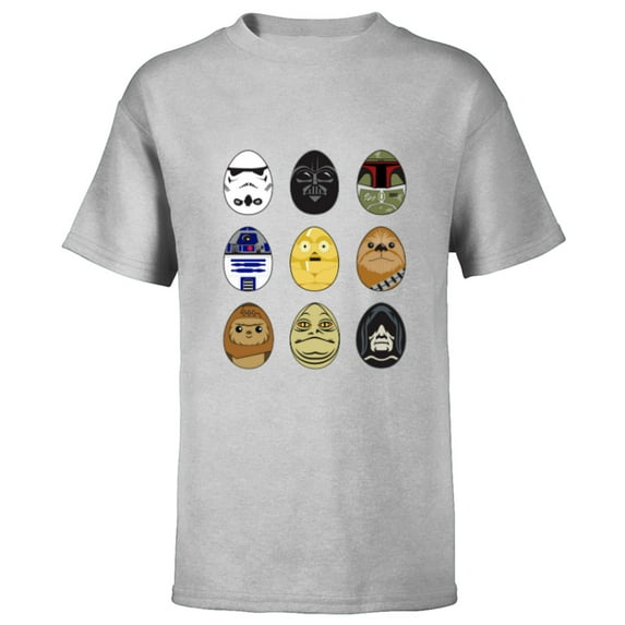 Star Wars Original Trilogy Classic Characters Easter Eggs - Short Sleeve T-Shirt for Kids - Customized-Athletic Heather