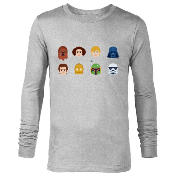 Star Wars Original Trilogy Color Character Icons - Long Sleeve T-Shirt for Men - Customized-Athletic Heather