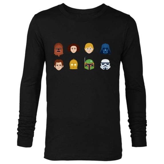Star Wars Original Trilogy Color Character Icons - Long Sleeve T-Shirt for Men - Customized-Black