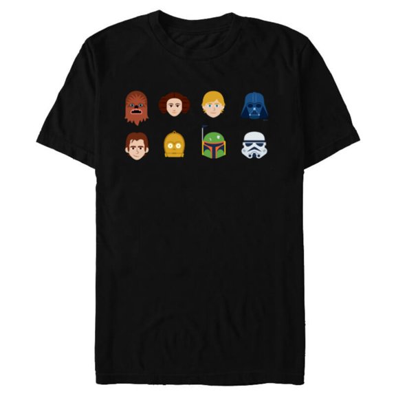 Star Wars Original Trilogy Color Character Icons - Short Sleeve Blended T-Shirt for Adults - Customized-Black