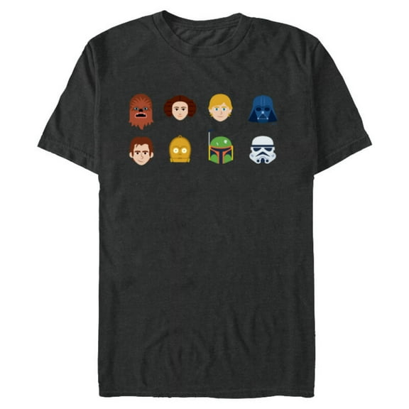 Star Wars Original Trilogy Color Character Icons - Short Sleeve Blended T-Shirt for Adults - Customized-Dark Heather