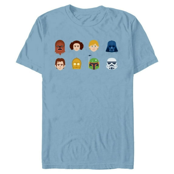 Star Wars Original Trilogy Color Character Icons - Short Sleeve Blended T-Shirt for Adults - Customized-Ocean Blue