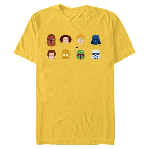 Star Wars Original Trilogy Color Character Icons - Short Sleeve Blended T-Shirt for Adults - Customized-Yellow
