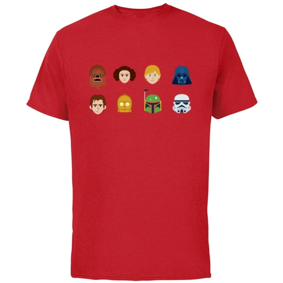 Star Wars Original Trilogy Color Character Icons - Short Sleeve Cotton T-Shirt for Adults - Customized-Red
