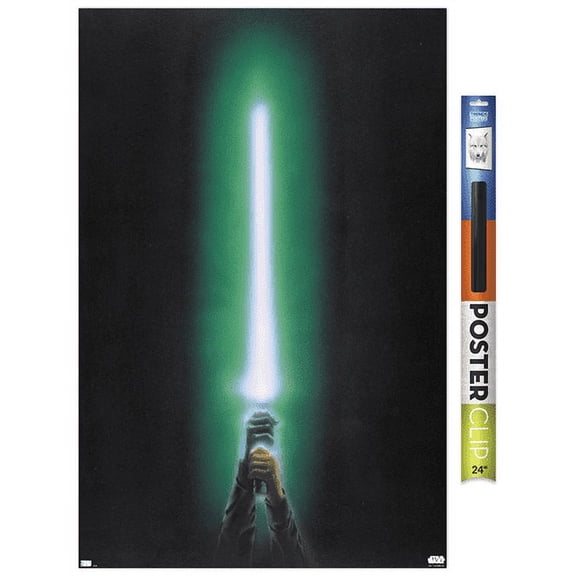 Star Wars: Original Trilogy - Green Lightsaber Wall Poster, 22.375" x 34"
