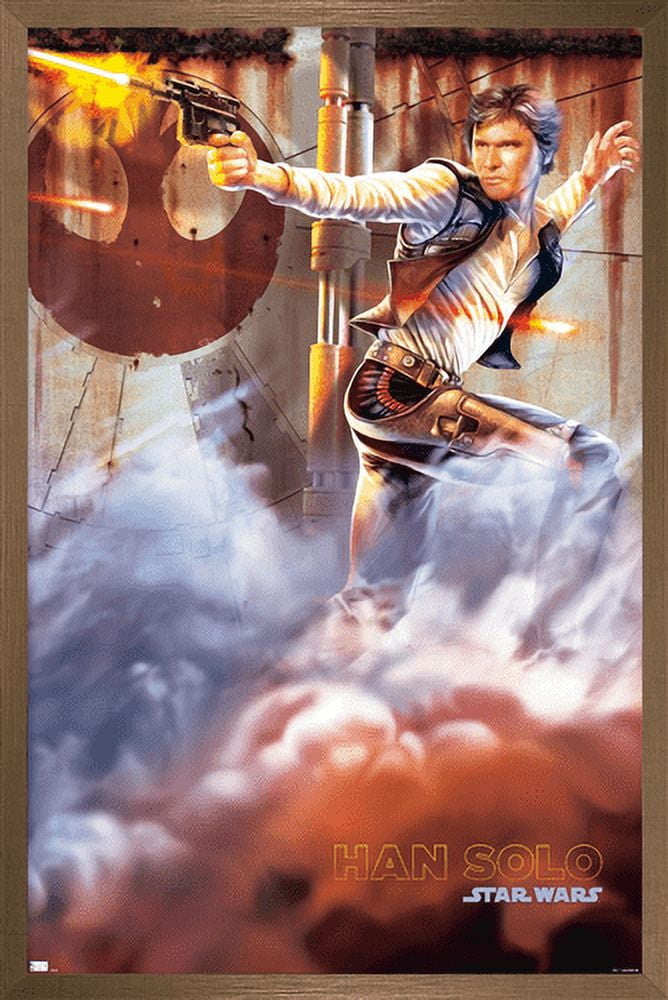 Star Wars: Original Trilogy - Han Solo Wall Poster, 14.725" x 22.375", Framed