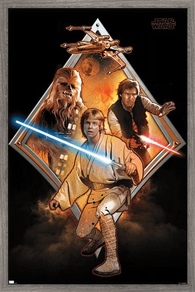 Star Wars: Original Trilogy - Heroes Badge Wall Poster, 22.375