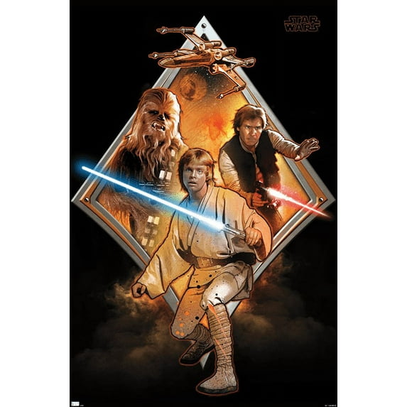 Star Wars: Original Trilogy - Heroes Badge Wall Poster, 22.375" x 34"