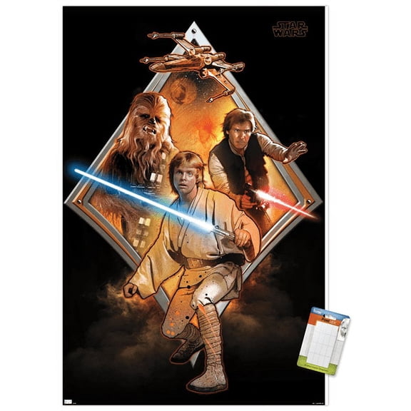 Star Wars: Original Trilogy - Heroes Badge Wall Poster, 22.375" x 34"
