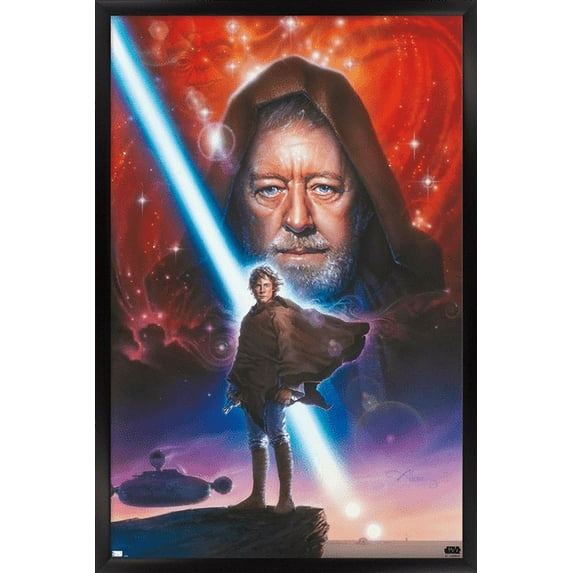 Star Wars: Original Trilogy - Mentor Wall Poster, 22.375" x 34", Framed