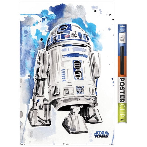 Star Wars: Original Trilogy - R2D2 Watercolor Wall Poster, 22.375" x 34"