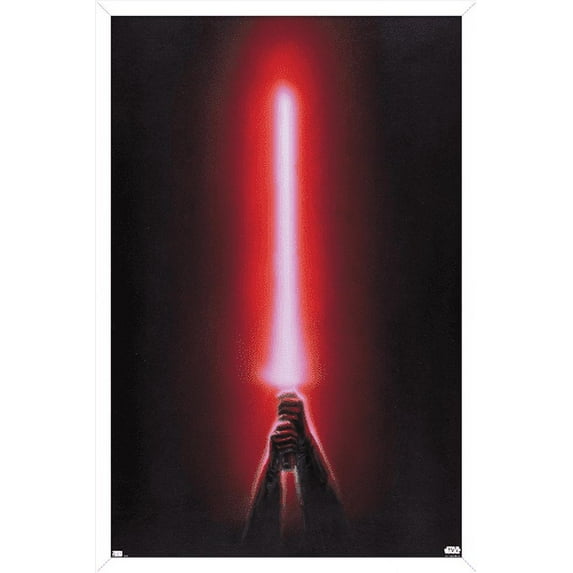 Star Wars: Original Trilogy - Red Lightsaber Wall Poster, 22.375" x 34", Framed