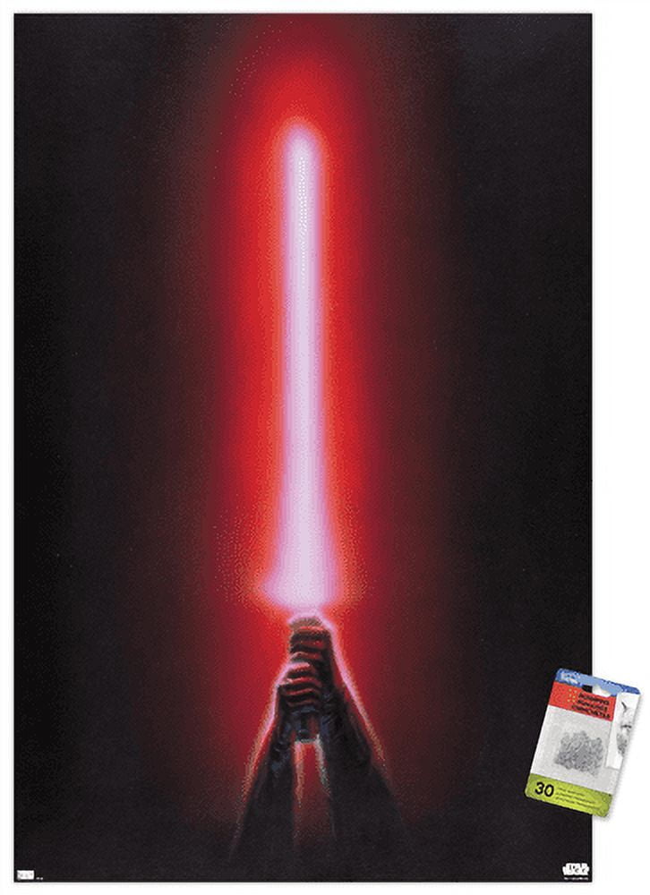 Star Wars: Original Trilogy - Red Lightsaber Wall Poster with Pushpins, 22.375" x 34"