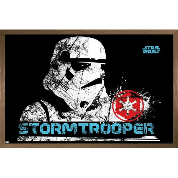 Star Wars: Original Trilogy - Stormtrooper Sketch Wall Poster, 14.725" x 22.375", Framed