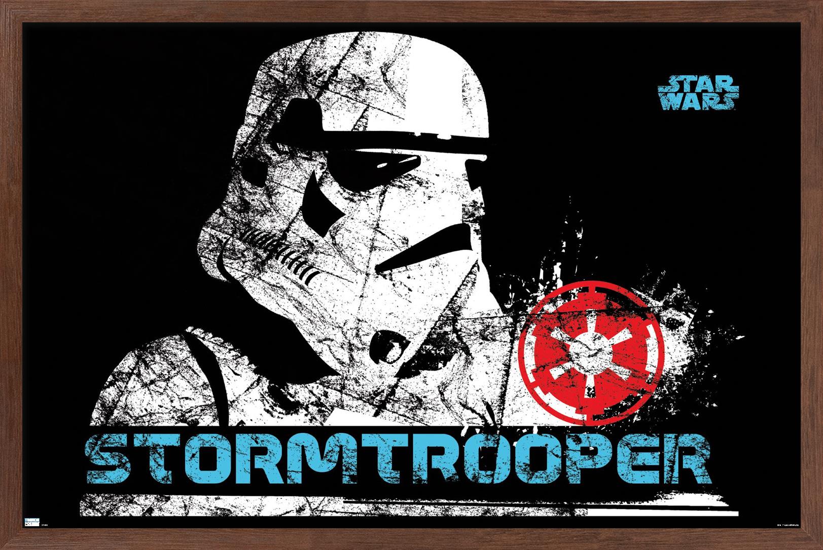 Star Wars: Original Trilogy - Stormtrooper Sketch Wall Poster, 22.375" x 34", Framed