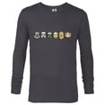 thumbnail image 1 of Star Wars Original Trilogy Toon Character Icons - Long Sleeve T-Shirt for Men - Customized-Charcoal Heather, 1 of 5