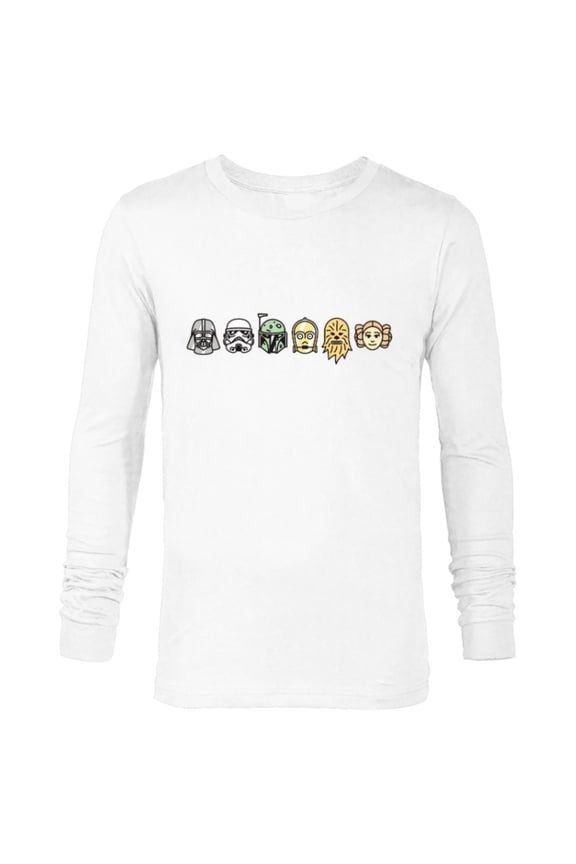 Original Trilogy Toon Character Icons - Long Sleeve T-Shirt for Men - Customized-White