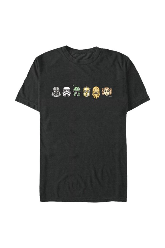 Original Trilogy Toon Character Icons - Short Sleeve Blended T-Shirt for Adults - Customized-Dark Heather
