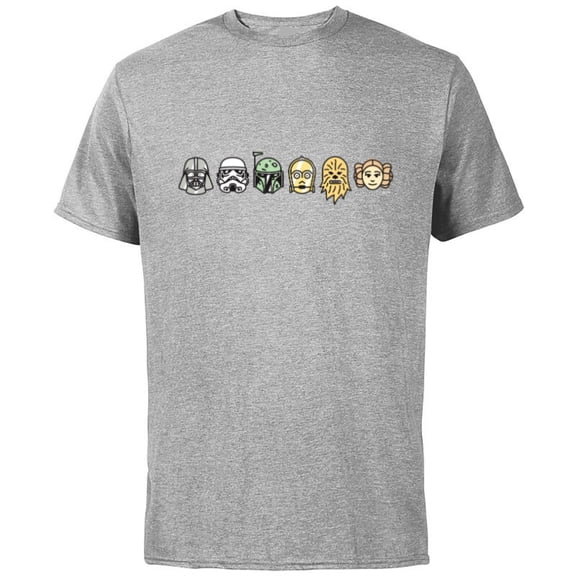 Star Wars Original Trilogy Toon Character Icons - Short Sleeve Cotton T-Shirt for Adults - Customized-Athletic Heather