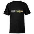 thumbnail image 1 of Star Wars Original Trilogy Toon Character Icons - Short Sleeve T-Shirt for Kids - Customized-Black, 1 of 5