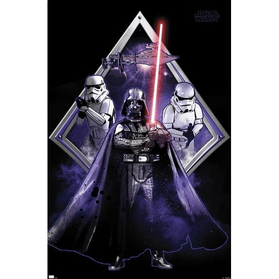 Star Wars: Original Trilogy - Villains Badge Wall Poster, 14.725" x 22.375"