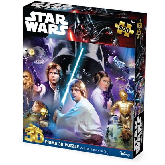 Star Wars Original Triology Cast 500pc 24x18 in 3D Lenticular Puzzle