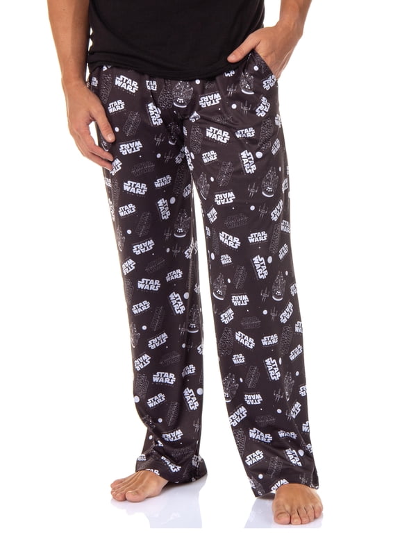 Star Wars Pajama Pants Men's Movie Logos And Spaceships Falcon Lounge Sleep Pajama Bottoms