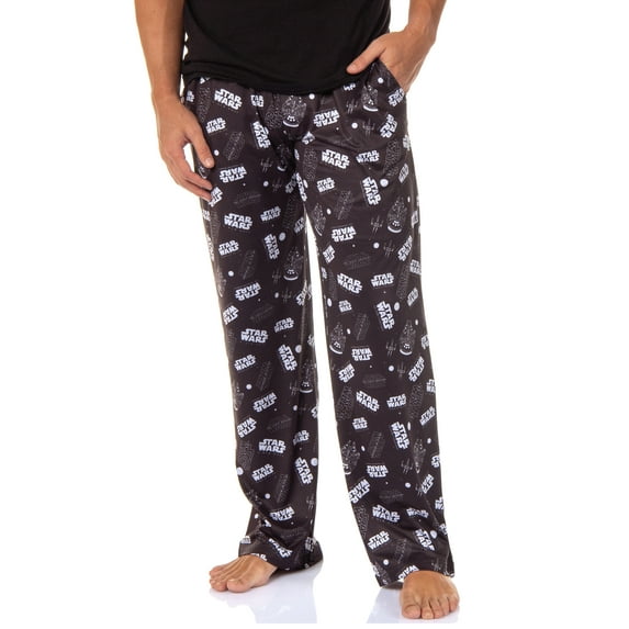 Star Wars Pajama Pants Men's Movie Logos And Spaceships Falcon Lounge Sleep Pajama Bottoms