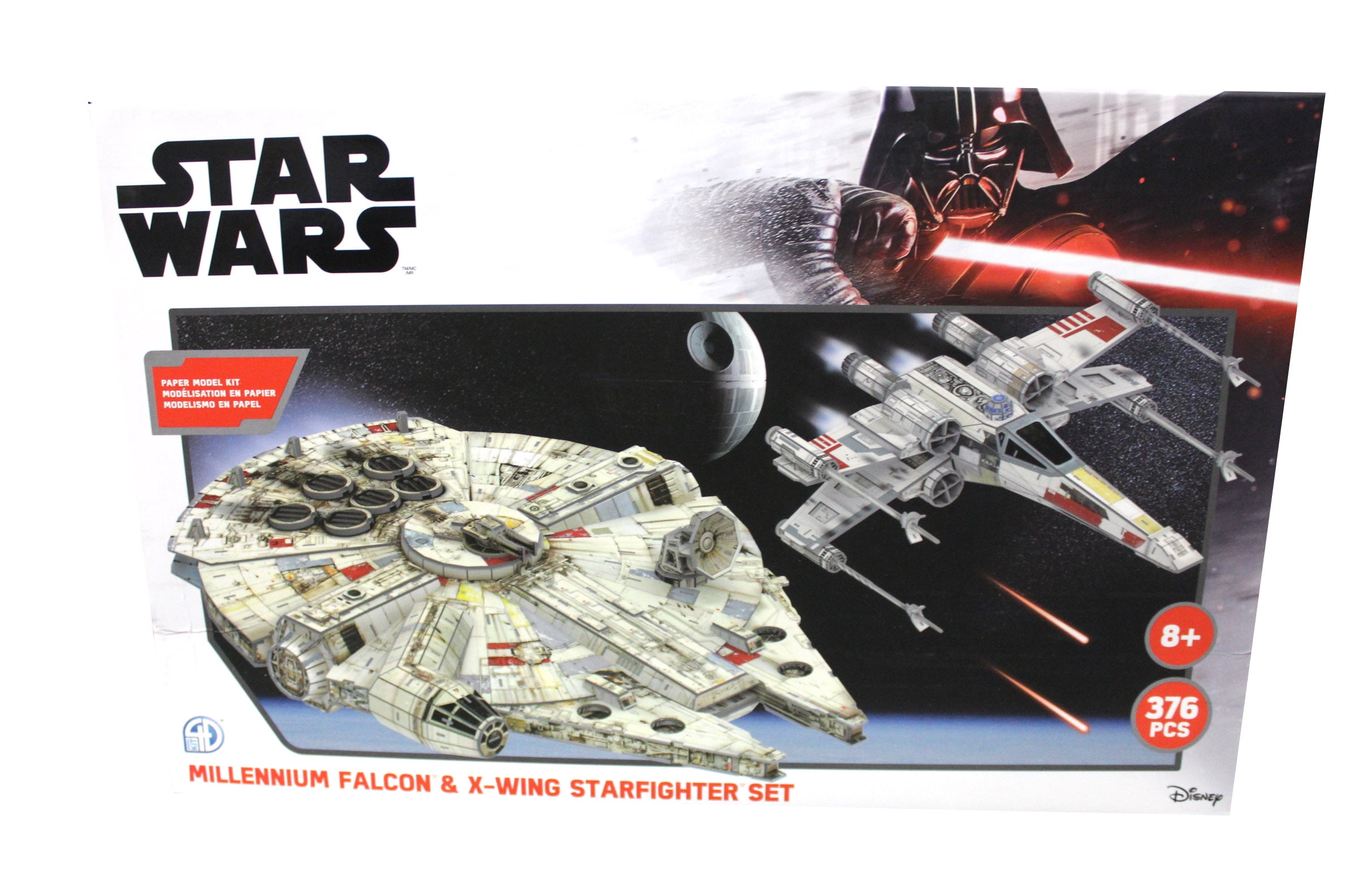 Star Wars Paper Model Kit Millennium Falcon & X-Wing Starfighter Set 