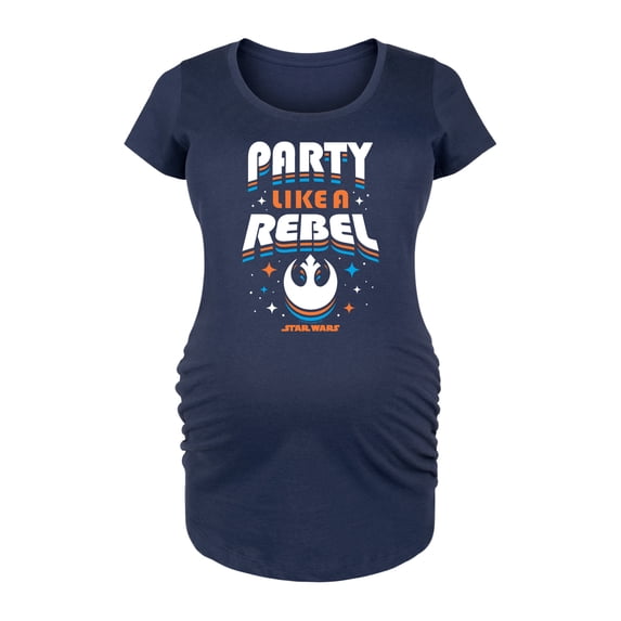 Star Wars - Party Like A Rebel - Maternity Scoop Neck Tee