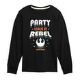 thumbnail image 1 of Star Wars - Party Like A Rebel - Toddler And Youth Long Sleeve Tee, 1 of 5