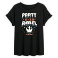 thumbnail image 1 of Star Wars - Party Like A Rebel - Women's Oversized Tee, 1 of 5