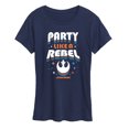 thumbnail image 1 of Star Wars - Party Like A Rebel - Women's Short Sleeve Classic Fit Tee, 1 of 5