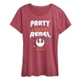 thumbnail image 1 of Star Wars - Party Like A Rebel - Women's Short Sleeve Classic Fit Tee, 1 of 5