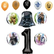 Star Wars Party Supplies 1st Birthday Orbz Balloon Bouquet Decorations and 11" Character Print Latex Balloons