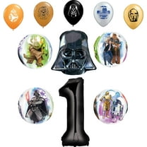 Star Wars Party Supplies 1st Birthday Orbz Balloon Bouquet Decorations and 11" Character Print Latex Balloons