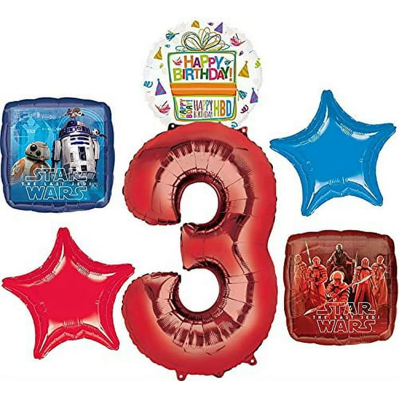 Star Wars Party Supplies The Last Jedi 3rd Birthday Balloon Bouquet Decorations